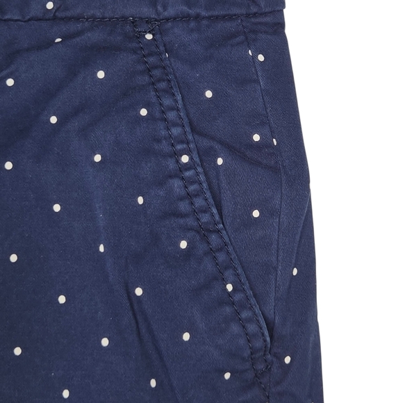 Tommy Hilfiger Womens Navy Blue Polka Dot Montauk Straight Chino Pants Size 8 - Picture 3 of 9